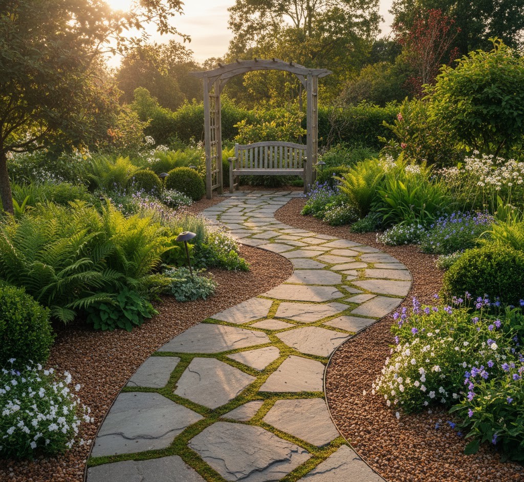 Garden pathway project showcase