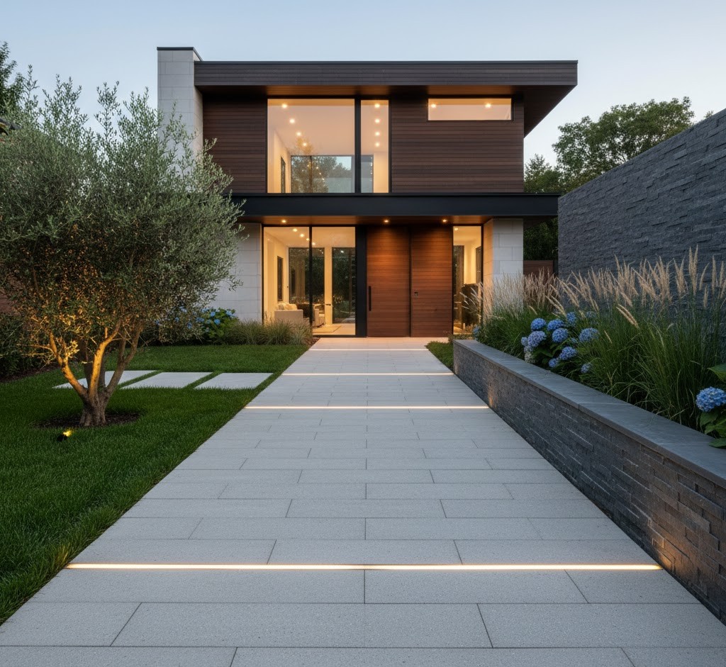 Modern residential pathway
